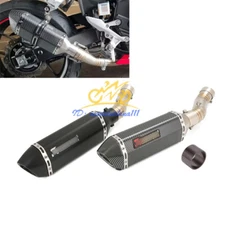 For Honda CBR500R CB500F 2016-2024 51mm Black Muffler Pipe Exhaust Mid Link Pipe
