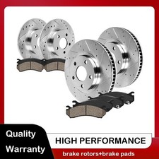 Front Rear Drill Slot Brake Rotors And Ceramic Pads For 2007 - 2015 Mazda Cx-9 Front Rear Drill Slot Brake Rotors And Ceramic Pads For 2007 - 2015 Mazda Cx-9