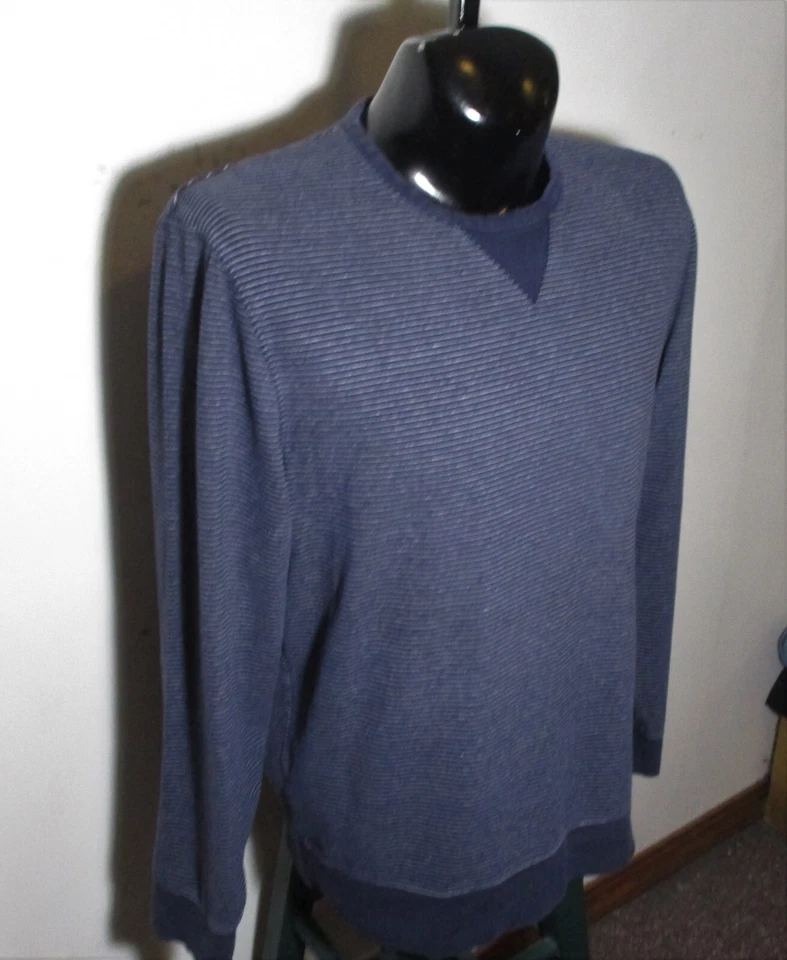 BEN SHERMAN Blue Lightweight Crewneck Sweatshirt Men's Size L - Image 3 of 4