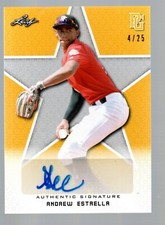 2020 Leaf Perfect Game National Showcase Auto Yellow #BAAE2 Andrew Estrella 4/25