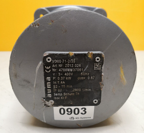 Auma VD00-71-2/35 Z012.026 Pot Motor Actuator - Picture 2 of 4
