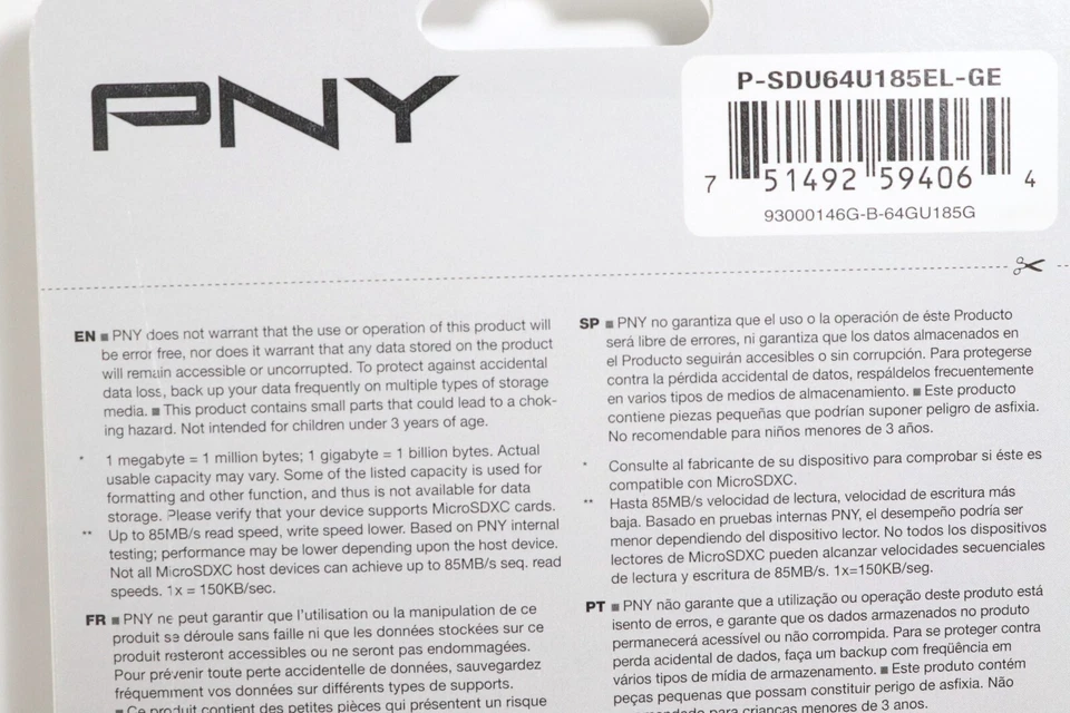 New PNY Elite 64GB MicroSDXC Card -UHS-I U1 up to 85MB/Sec P-SDU64U185EL-GE - Image 4 of 4