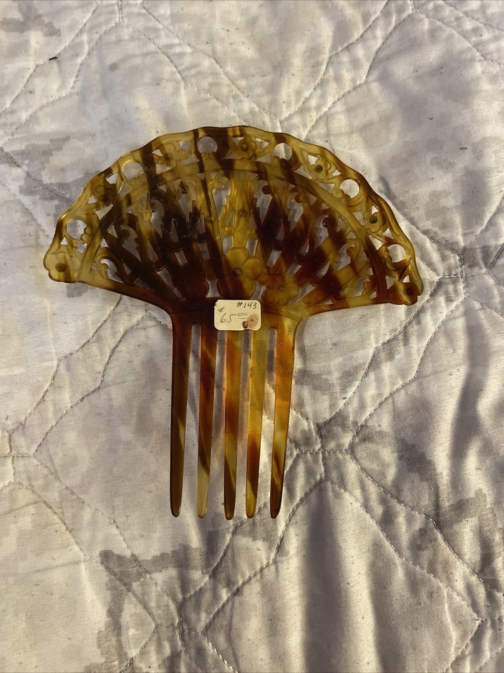 antique tortoise shell ornate hair comb | eBay