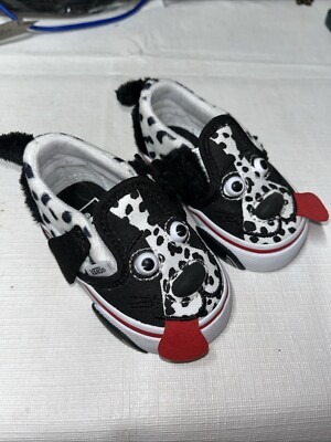 VANS Toddler Size Dalmatian Dog Slip-On Shoes Black White