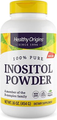 Healthy Origins Inositol Powder 16 Ounce Vitamin B8 Supplement For Wellness