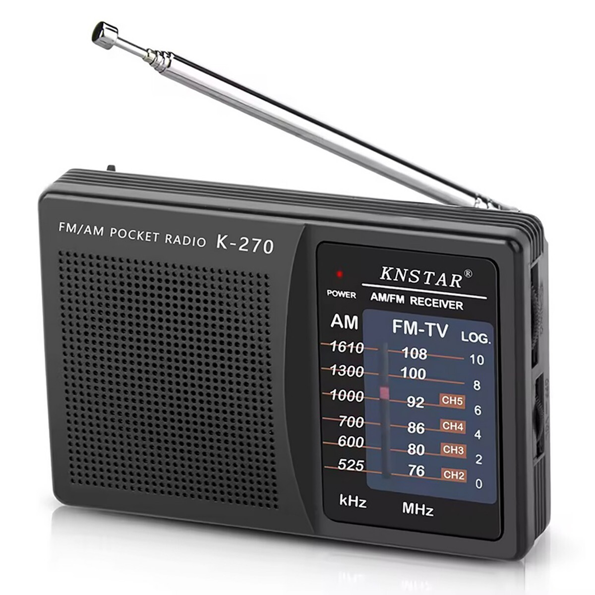 Mini Radio FM AM Analogue Tuner Battery Silver Pocket Portab