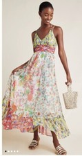 143 Anthropologie NWT Malibu Floral Maxi Dress 4 Patchwork Floral $220
