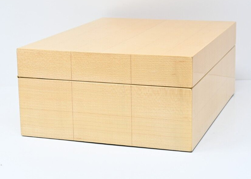 Tizo Wood Box Rectangle Blocks White Natural 11" x 8.5" x 4.25" FS802BX Italy