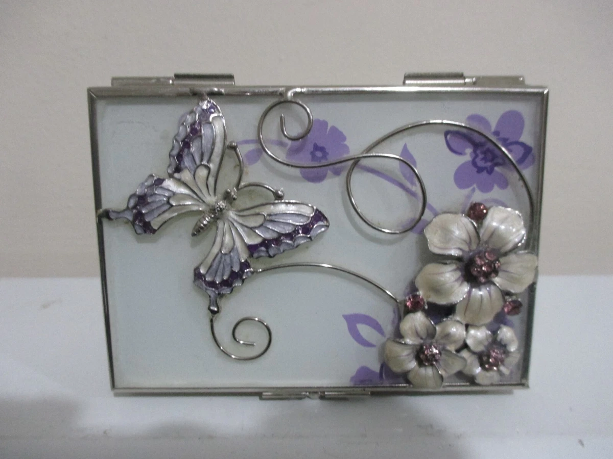 Glass butterfly jewellery on sale box