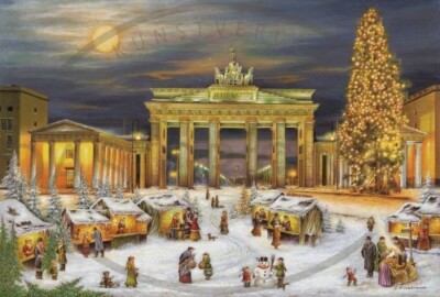 Adventskalender Berlin Brandenburger Tor  , neu mit 24 Bildern  36x26 cm