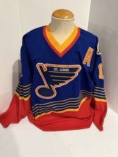 Brett Hull Vintage St Louis Blues CCM PRO JERSEY W/ Fight Strap  Size 54.