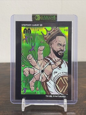 Canvas Marketing x 2025 Stephen Curry Gravity King Green Holo /25 SSP Warriors