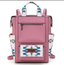 Wrangler Aztec Backpack Purse for Women Fashion Ladies Back Zip PINK