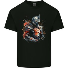 A Fantasy Caballero Medieval En Armadura Hombre Luz Camiseta Algodón