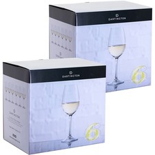 Dartington Crystal White Wine Glasses Set of 12 35cl Gift Boxed 2x6 Twin Pack