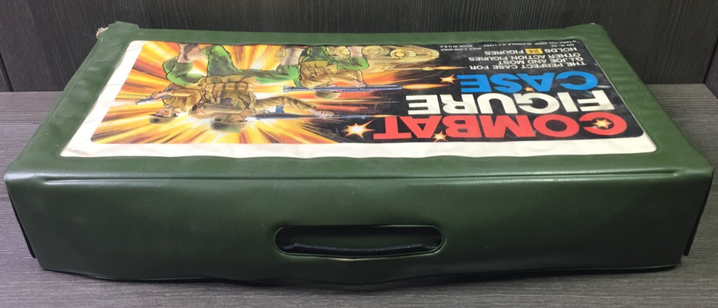1980s COMBAT FIGURE Collectors Case TARA TOY  GI Joe Star Wars 3 3/4 Vintage