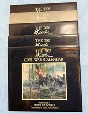 Lot Of 5 1998- 2002 Civil War Lang Mort Kunstler Civil War Calendars