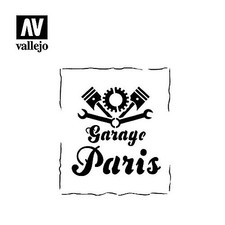 Vallejo Vintage Garage Repair Sign Stencil - Miscellaneous Detailing Item