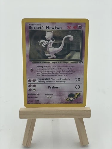 Rocket's Mewtwo 14/132 - Gym Challenge - Holo Rare - Pokemon TCG - HP
