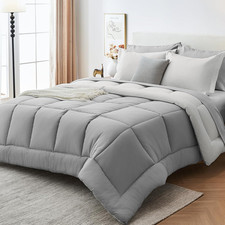 Queen Comforter Set, 7 Pieces Bed in a Bag Queen, Complete Bedding Set Includes