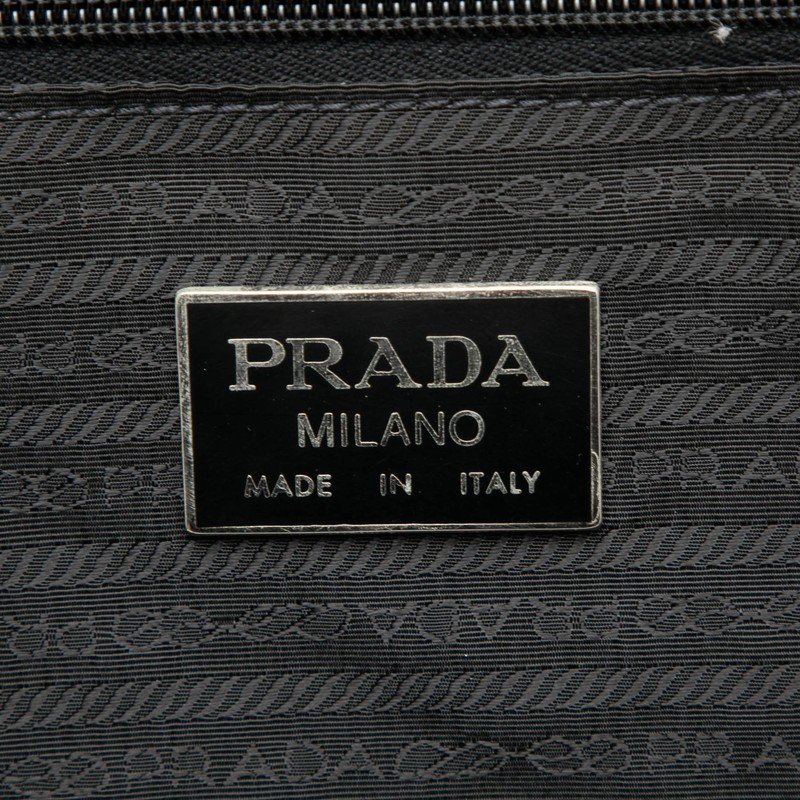 PRADA Triangle With logo Suitcase carry case V410 Women 【Used】 thumbnail 6