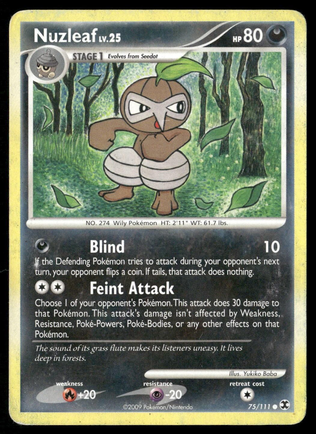 Nuzleaf 75/111 Common Rising Rivals Pokemon DMG