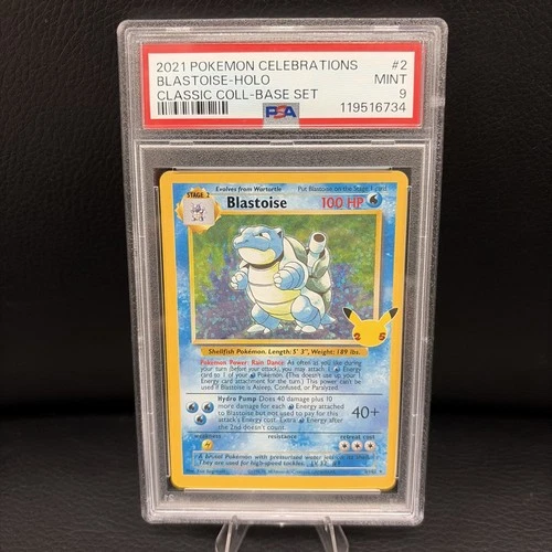 2021 Pokemon Celebrations Blastoise Holo 2/102 PSA 9