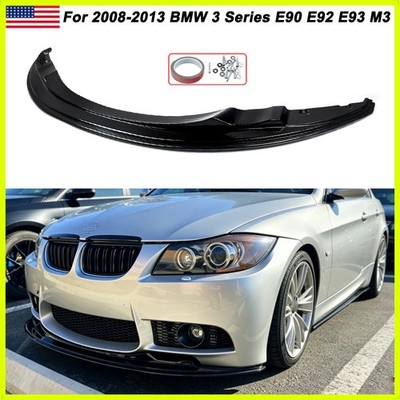 GTS Style Gloss Black Front Bumper Lip Splitter For 2008-13 BMW