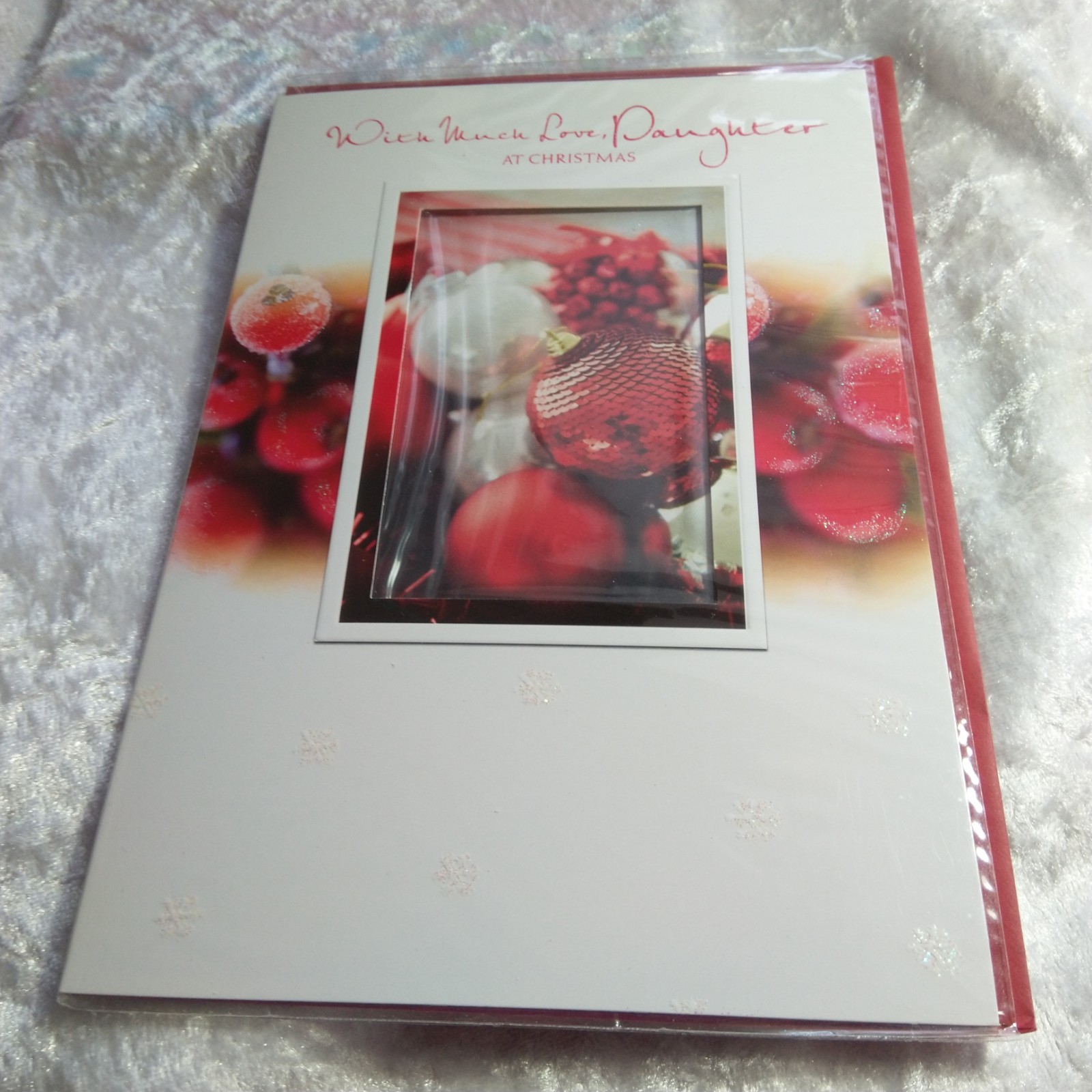Daughter Christmas Card 8""x6"" Simon Elvin Baubles Berries Verse New Old Stock