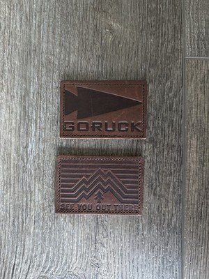 Goruck Leather Morale Patch Set Leather Brown See You Out There Huckberry