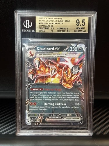 POKEMON TCG CHARIZARD EX #196 BGS 9.5 GEM MINT BLACK STAR PROMO!!! HOLO