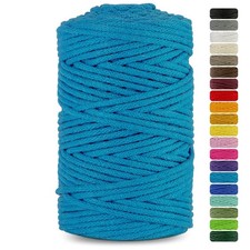 Netuno 1x corda macramè colorata blu 5 mm 100 m filo macrame corda di