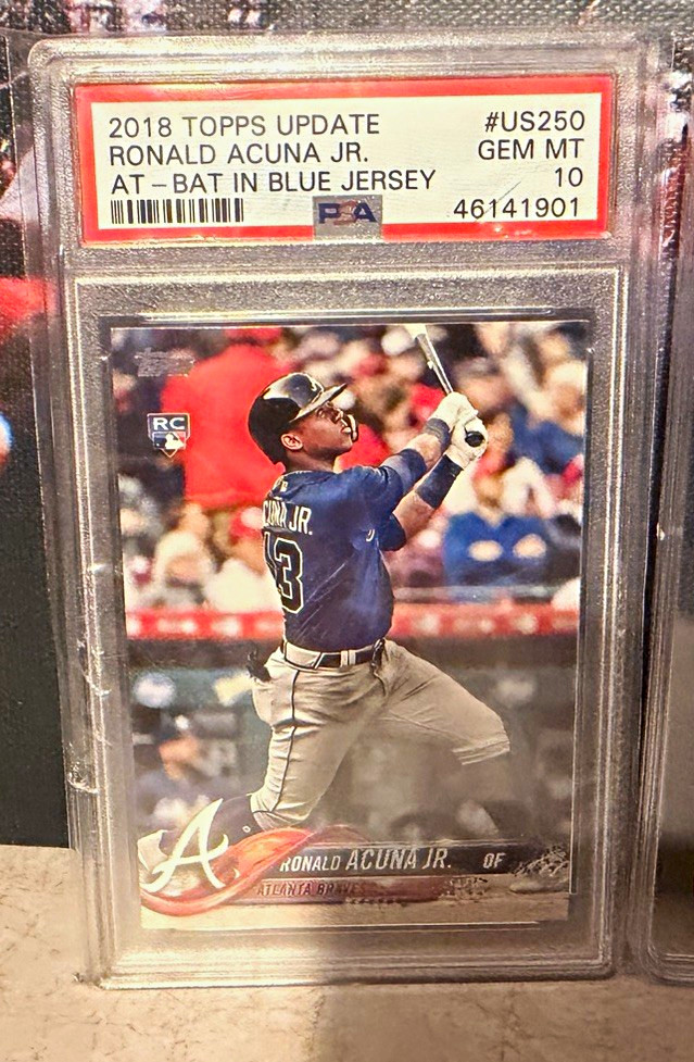 Topps 2018 Update Ronald Acuna Jr Rookie Card US250 PSA 10