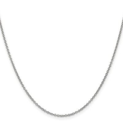 14K Weißgold 1,4 mm Kabel Kette Halskette 16-30 Zoll Herren Damen