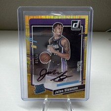 2023-24 Panini Donruss Jalen Slawson Rated Rookie Auto Choice Gold RC 07/10 #271