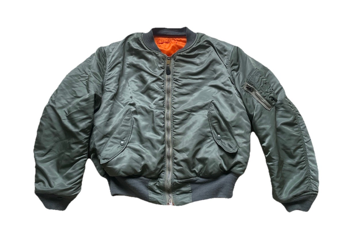 70s〜80s USAF ma-1 flight jacket USA製 Vintage 80s Alpha Industries MA-1 Bomber Jacket Full Zip