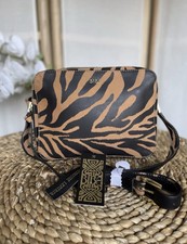 Image of Biba Rachel xbody Zebra foil genuine leather shoulder bag