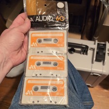 Blank Audio Magnetics Cassette Tapes 60 minutes each T3