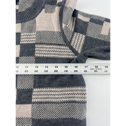 Pendleton Sweater Mens Small Grey Beige 100% Merino Wool Pullover Workwear - Picture 5 of 8