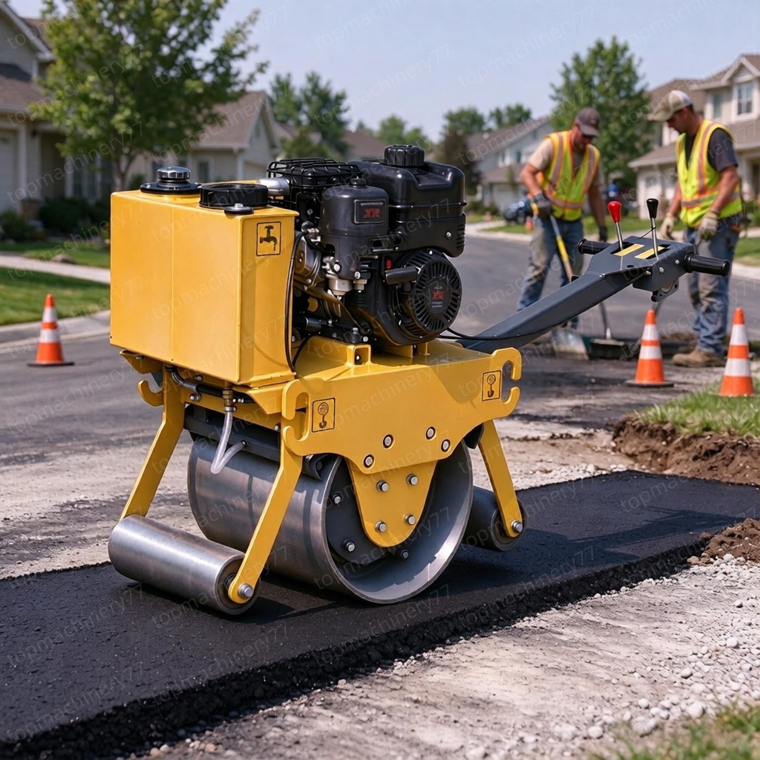Walk Behind Vibratory Roller Compactor Gas Single Drum Soil Asphalt Road Roller