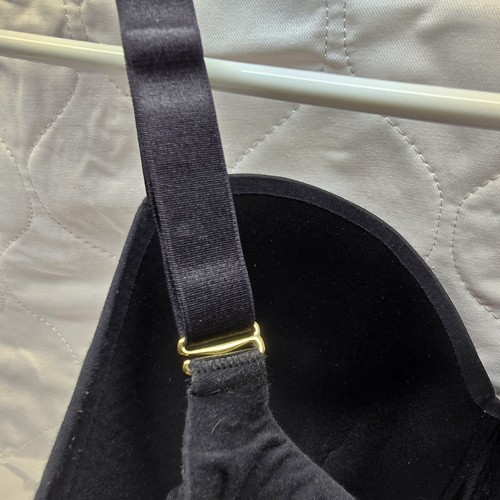 T-shirt donna Thirdlove 34 H reggiseno tuffo nero taglio davanti misto cotone - Foto 6 di 10