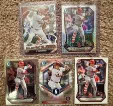 2026 Bowman JJ Wetherholt Lot (5) Chrome & Mojo Base & Mojo Electric Sluggers