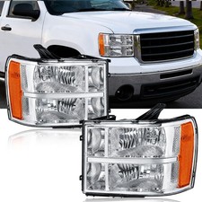 Fullux For 2007-2013 Gmc Sierra 1500 2500Hd 3500Hd 2Pc Replacements Front Head