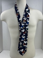 Vintage Peanuts Snoopy Sax Appeal Silk Necktie 57" Made in USA United Feature
