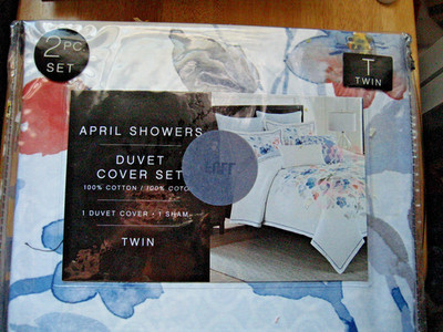 Royal Heritage Home Twin Duvet Cover Set April Showers NIP
