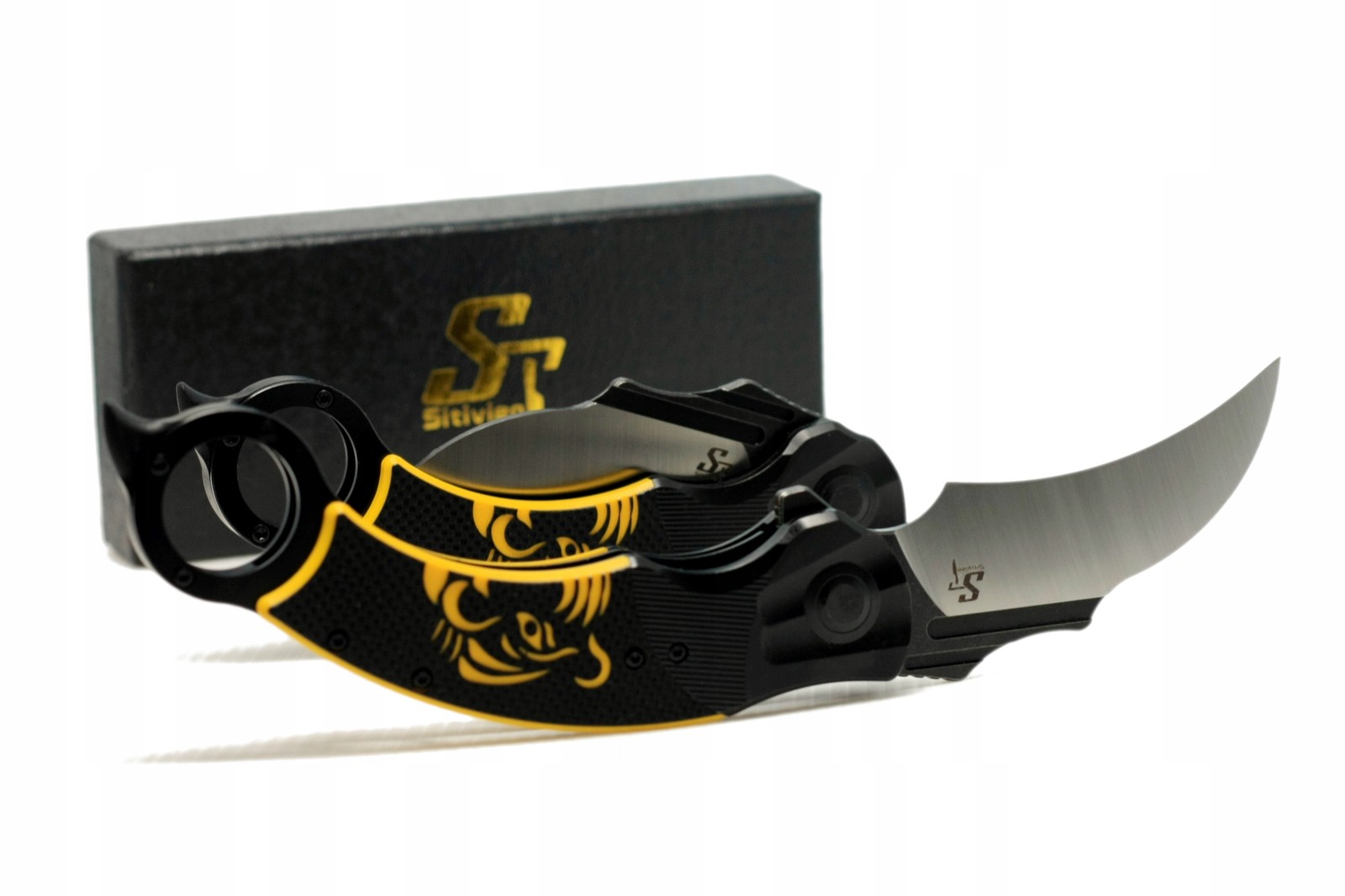 KARAMBIT folding pocket knife EDC steel survival Sitivien ST164 pocket knife