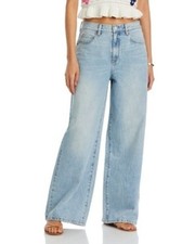 Blanknyc Wide Leg Jeans Women's 24 Home Free Zip Fly With Button Closure