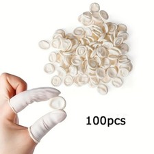 100 Pack Disposable Latex Finger Cots Medium Size Anti Static Durable Handmade