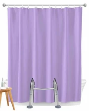Shower Curtain for Tub Transfer Bench Lavender Purple Waterproof Split Shower...