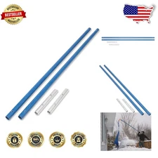 Extend Your Roof Rake 8ft! 4pc Blue Handle Extension Kit -  Aluminum USA